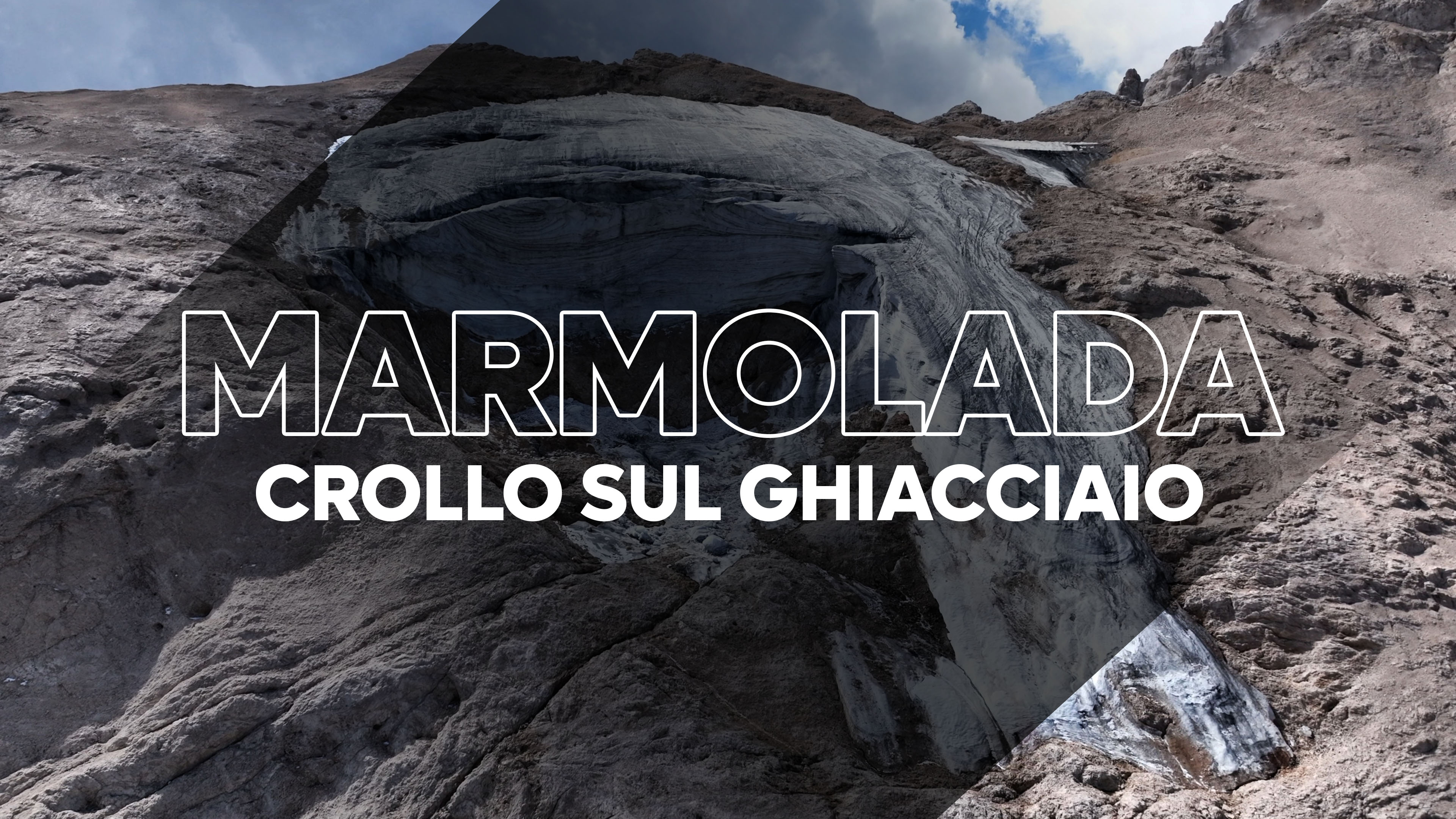 Marmolada, crolla porzione di ghiacciaio